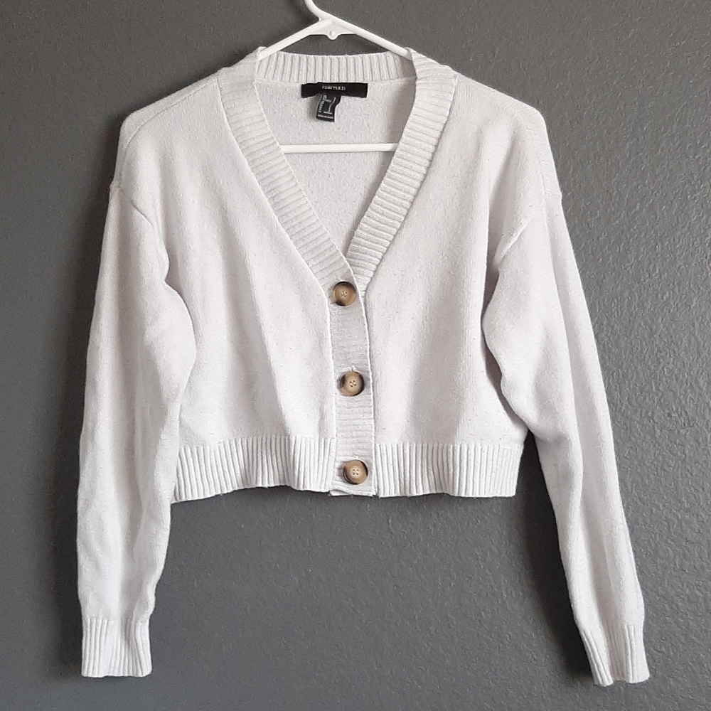 White cardigan style Sweater